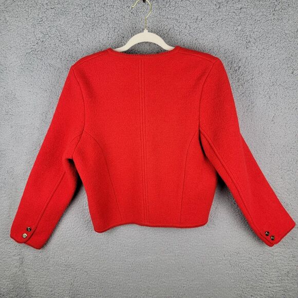 100% Wool Red Women's Blazer - Picture 13 of 16